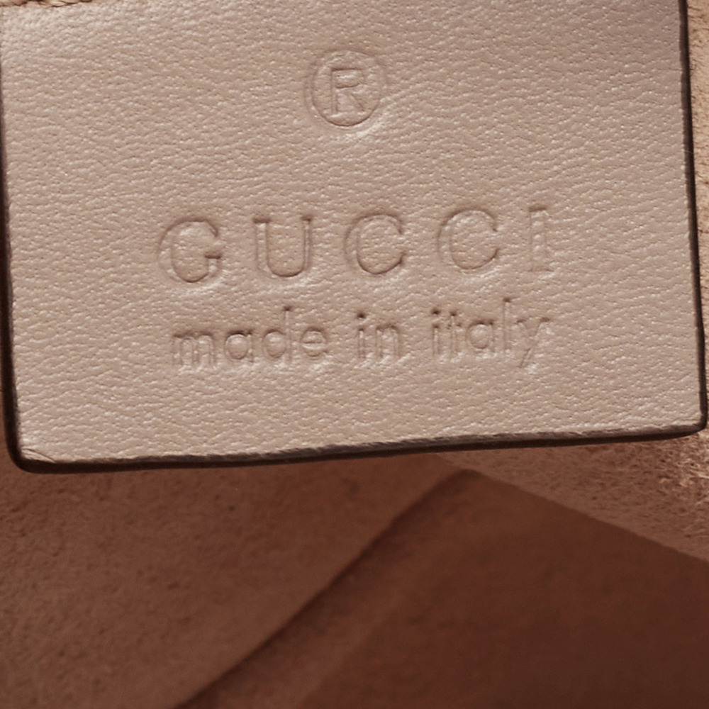 GUCCI Beige Matelasse Leather Mini GG Marmont Belt Bag - Picture 8 of 8